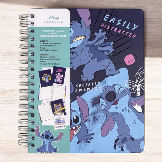 Stitch - Agenda Hebdomadaire avec intercalaire Papeterie Mastoys 