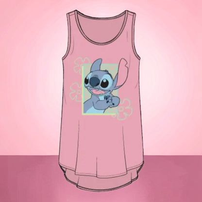 Stitch - Débardeur Long/Robe Rose Vêtements Sun City 