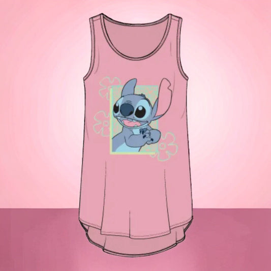 Stitch - Débardeur Long/Robe Rose Vêtements Sun City 