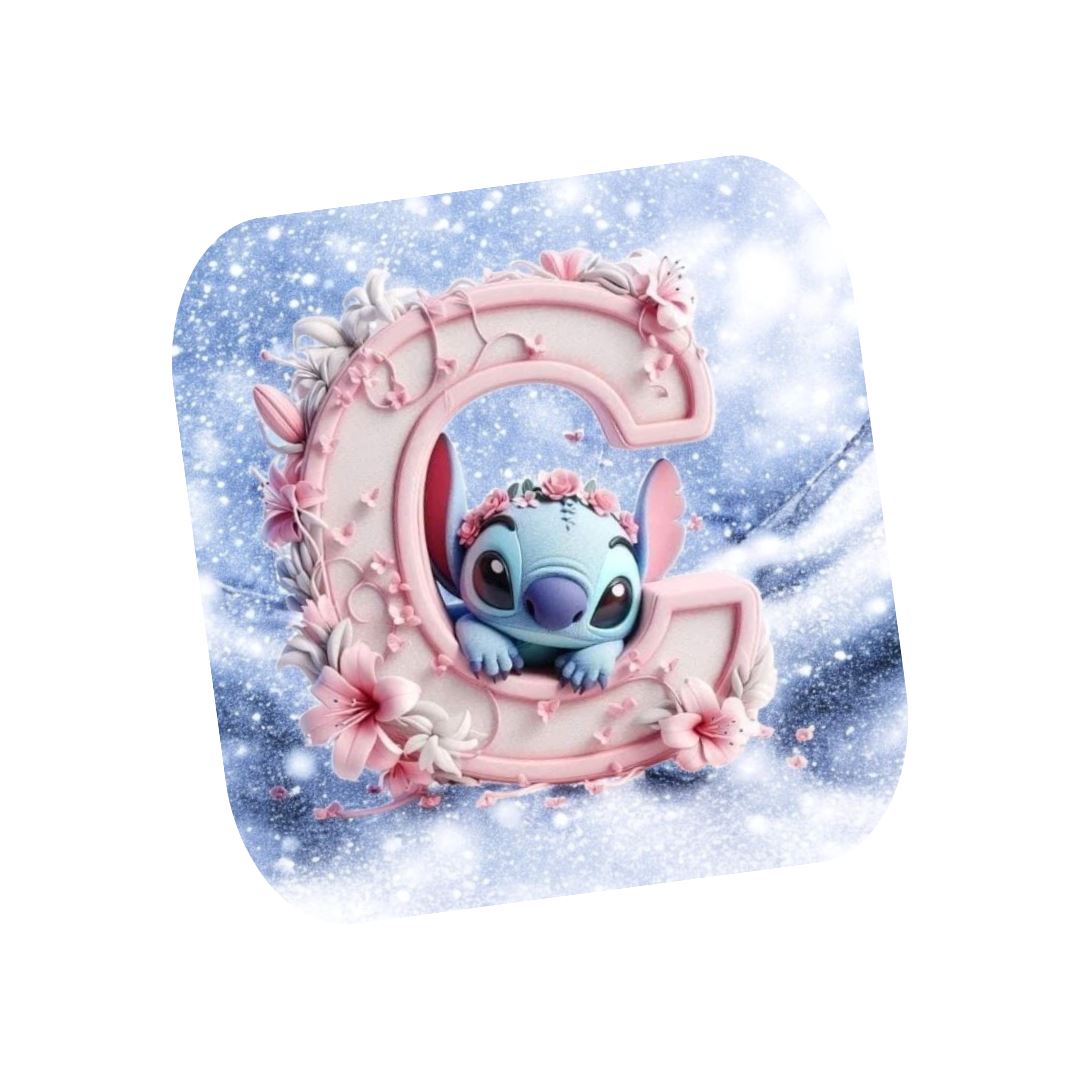 Stitch - Dessous de verre "Hivernal" | Lettrage Dessous de verres Disney Shop | Anylem Beauty C 