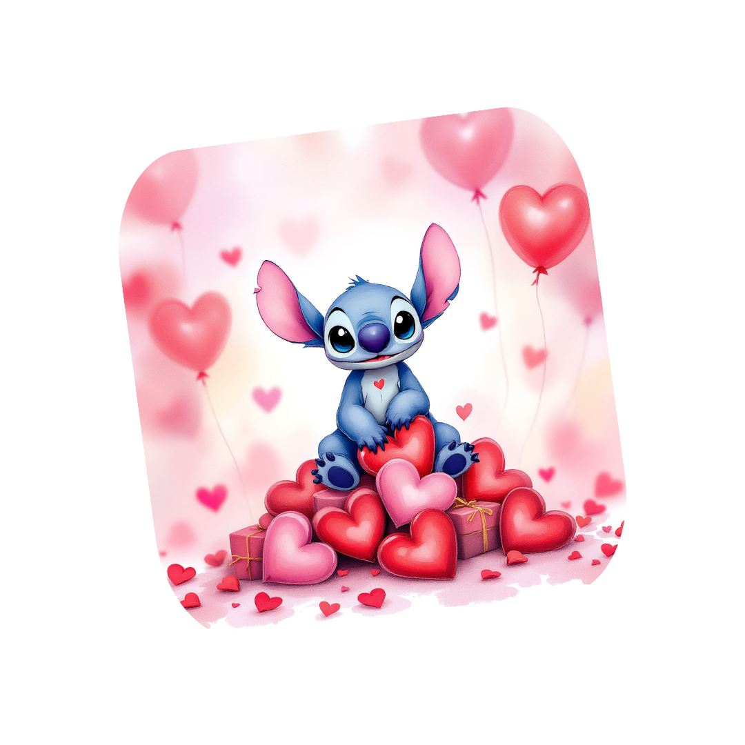 Stitch - Dessous de verre | St Valentin Dessous de verres Disney Shop | Anylem Beauty 