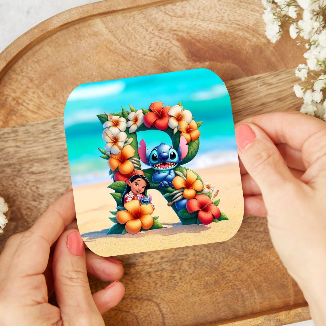 Stitch - Dessous de verre "Tropiques" | Lettrage Dessous de verres Disney Shop | Anylem Beauty R 