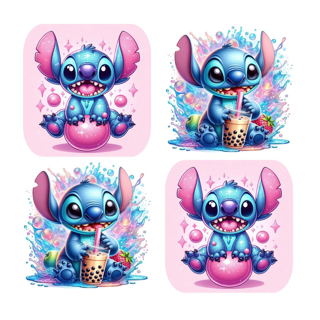 Stitch - Lot de 4 dessous de verres Dessous de verres Disney Shop | Anylem Beauty 