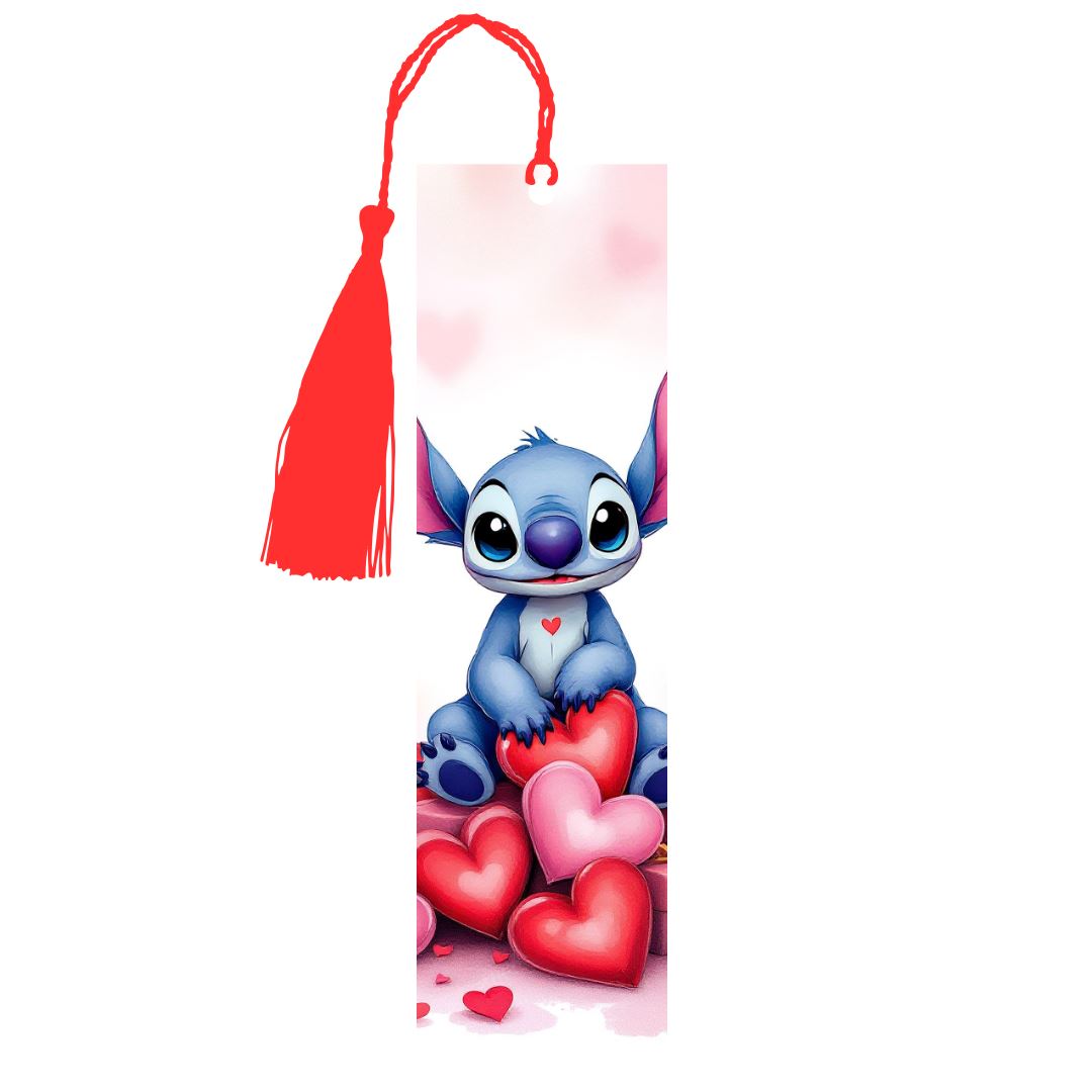 Stitch - Marque-Pages avec prénom | St Valentin Marque-page Disney Shop | Anylem Beauty 