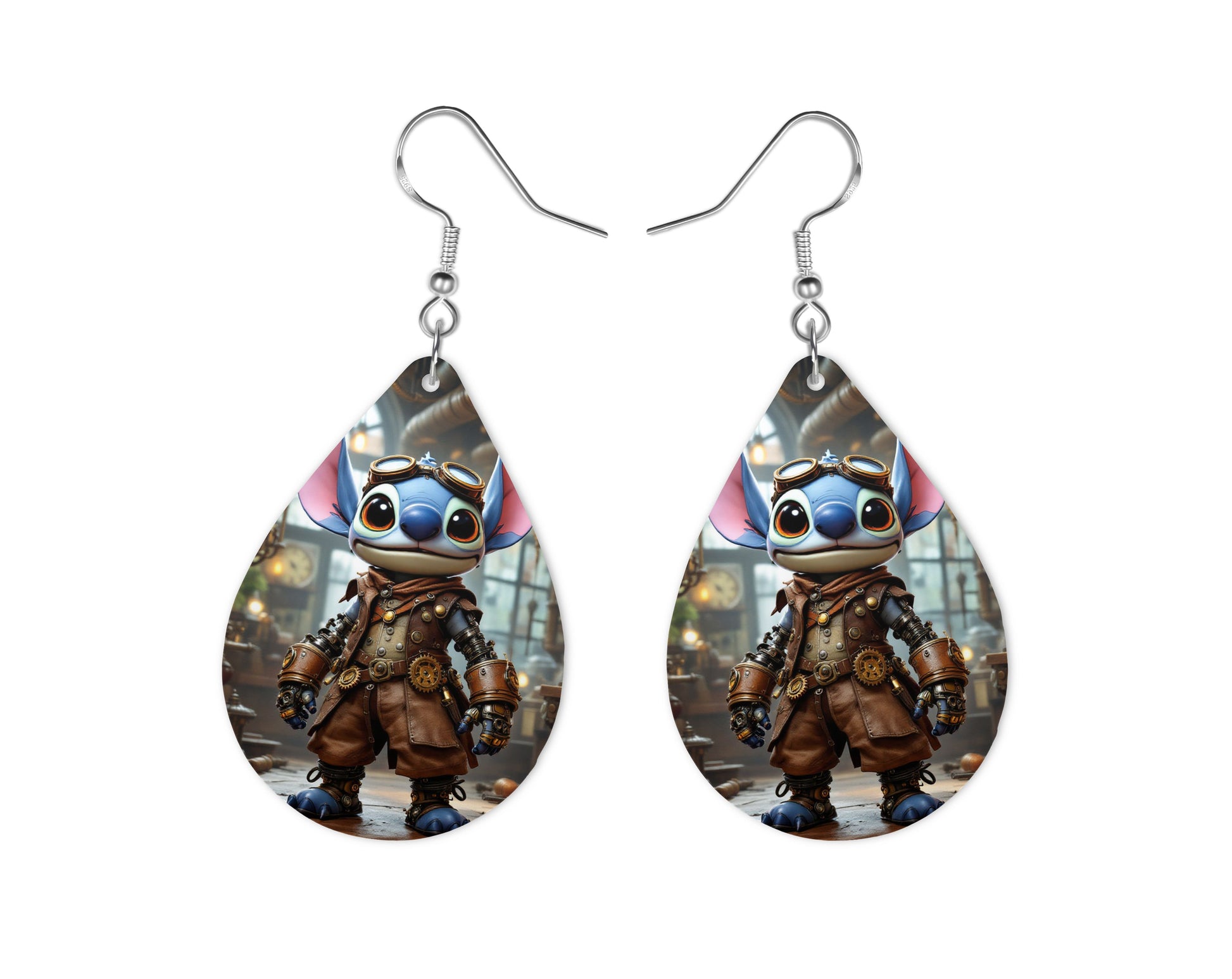 Stitch - Personnalisation | Steampunk Personnalisation Disney Shop | Anylem Beauty Boucle d’oreilles 