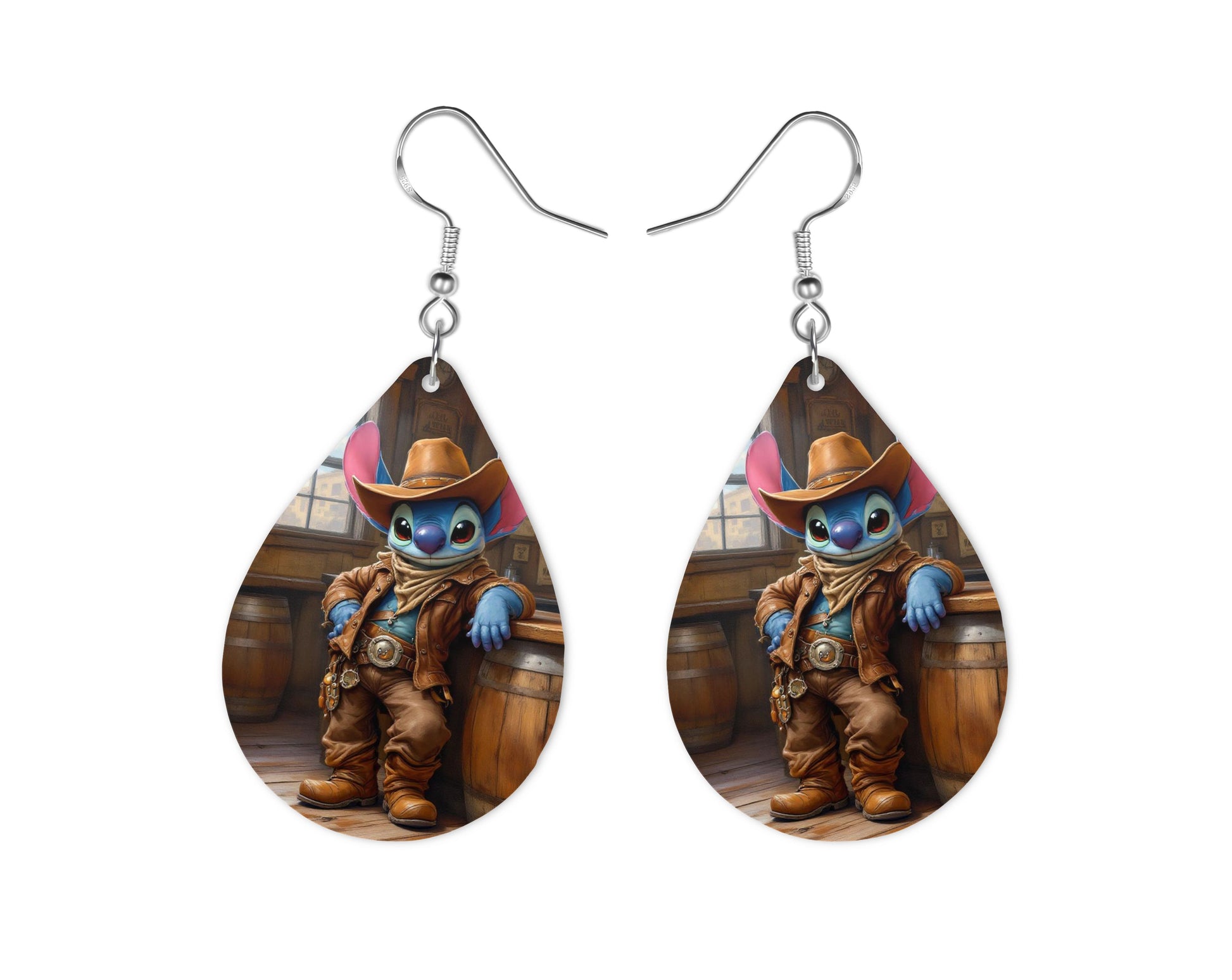 Stitch - Personnalisation | Western Personnalisation Disney Shop | Anylem Beauty Boucle d’oreilles 