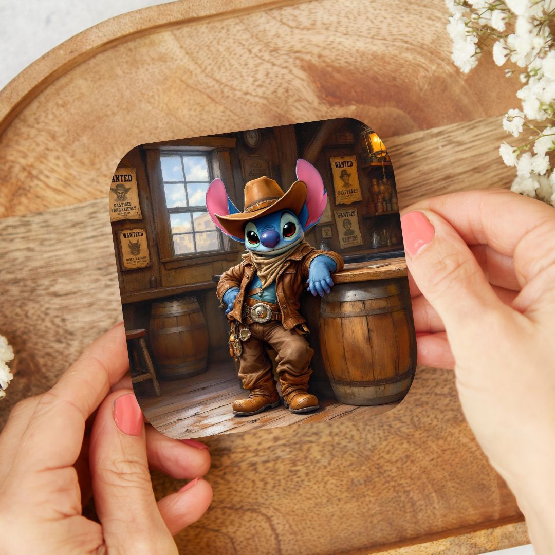 Stitch - Personnalisation | Western Personnalisation Disney Shop | Anylem Beauty Dessous de verres 