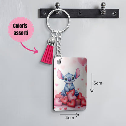 Stitch - Porte Clé avec prénom | St Valentin Porte-clés Disney Shop | Anylem Beauty 