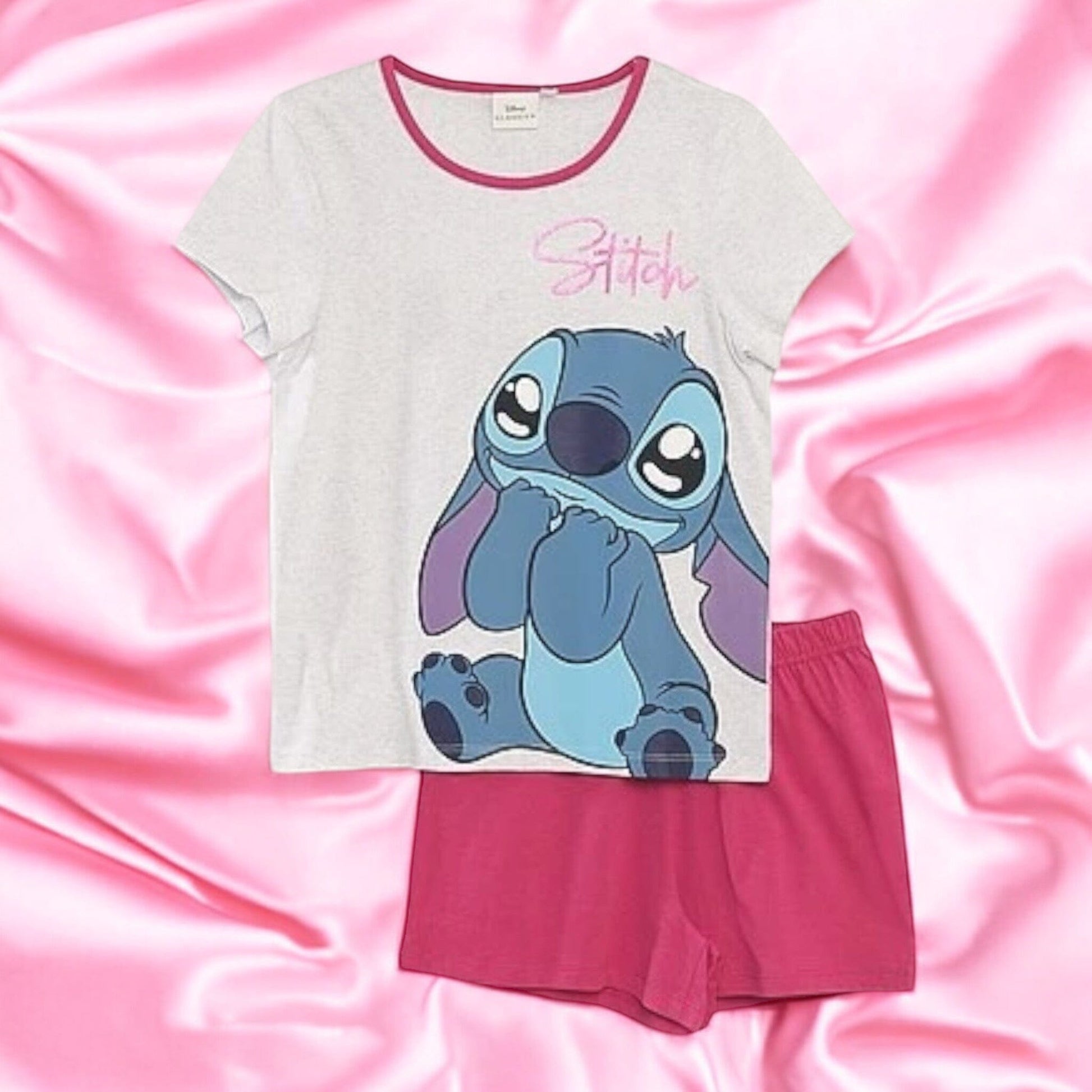 Stitch - Pyja-Short ENFANT Fushia et Blanc Vêtements Sun City 