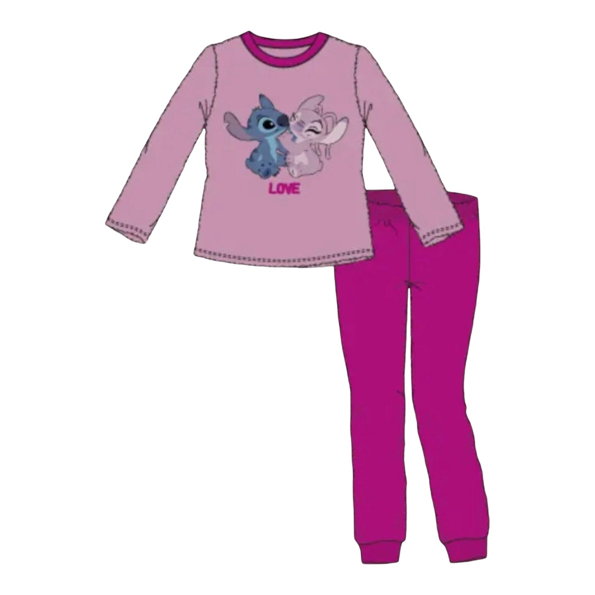 Stitch - Pyjama Manches Longues ENFANT Rose Vêtements Sun City 