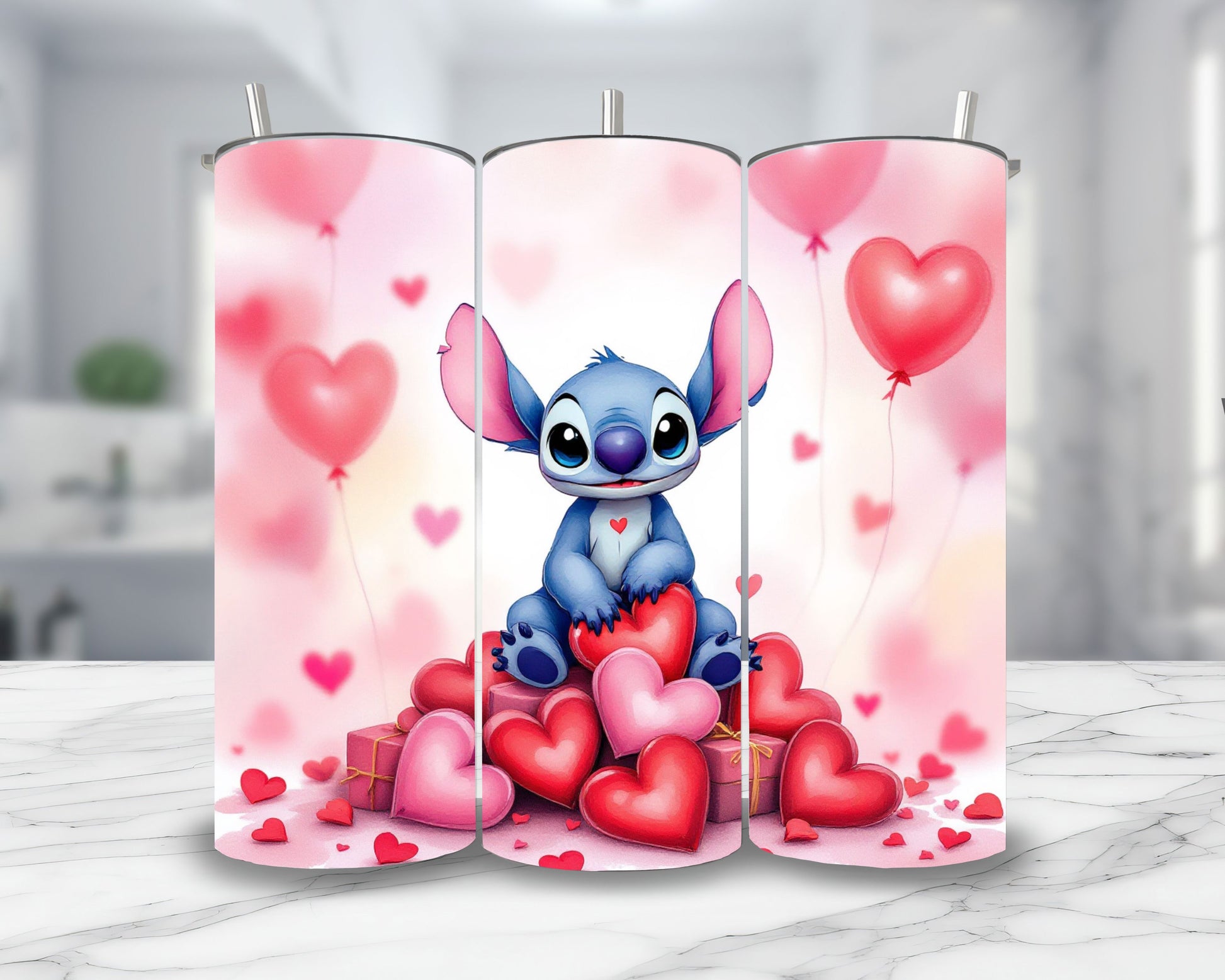 Stitch - Thermos en acier inoxydable 600ml | St Valentin Thermos inoxydable Disney Shop | Anylem Beauty 