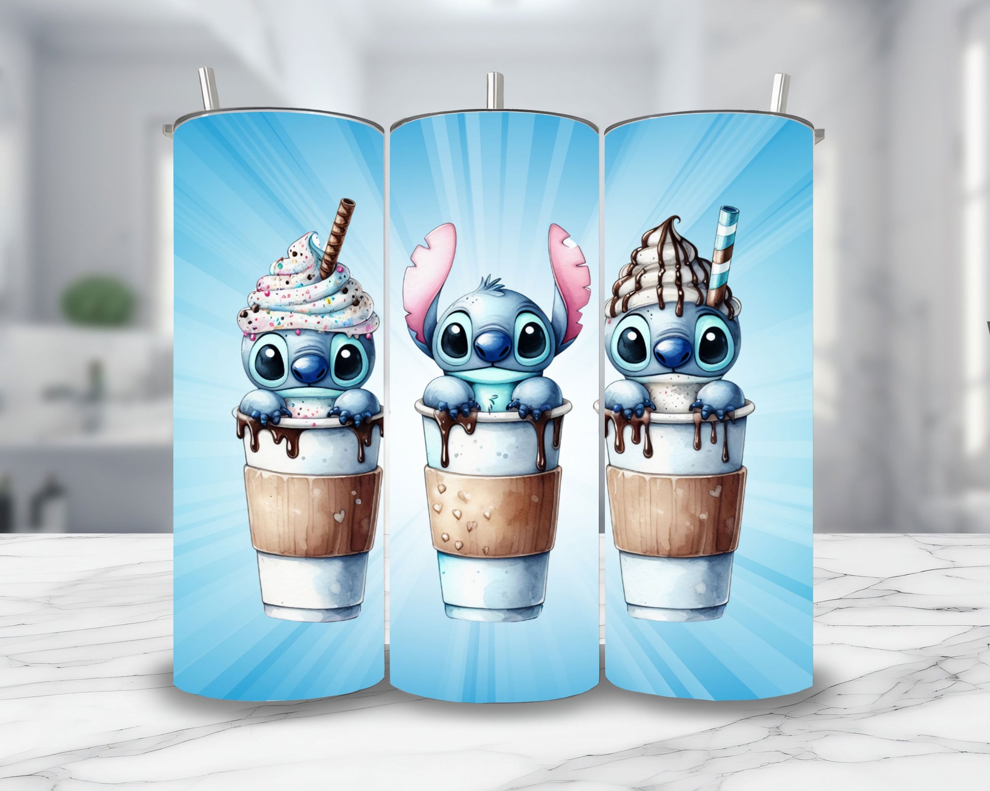 Stitch - Thermos en acier inoxydable 600ml | Triple Milkshake Thermos inoxydable Disney Shop | Anylem Beauty 