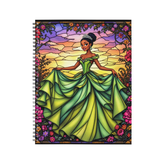 Tiana - Carnet spirale A5 | Vitrail Carnets et bloc-notes Disney Shop | Anylem Beauty 