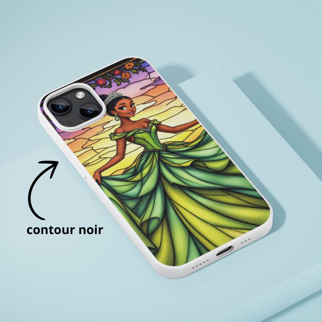 Tiana - Coque de téléphone | Vitrail Coque de téléphone Disney Shop | Anylem Beauty 