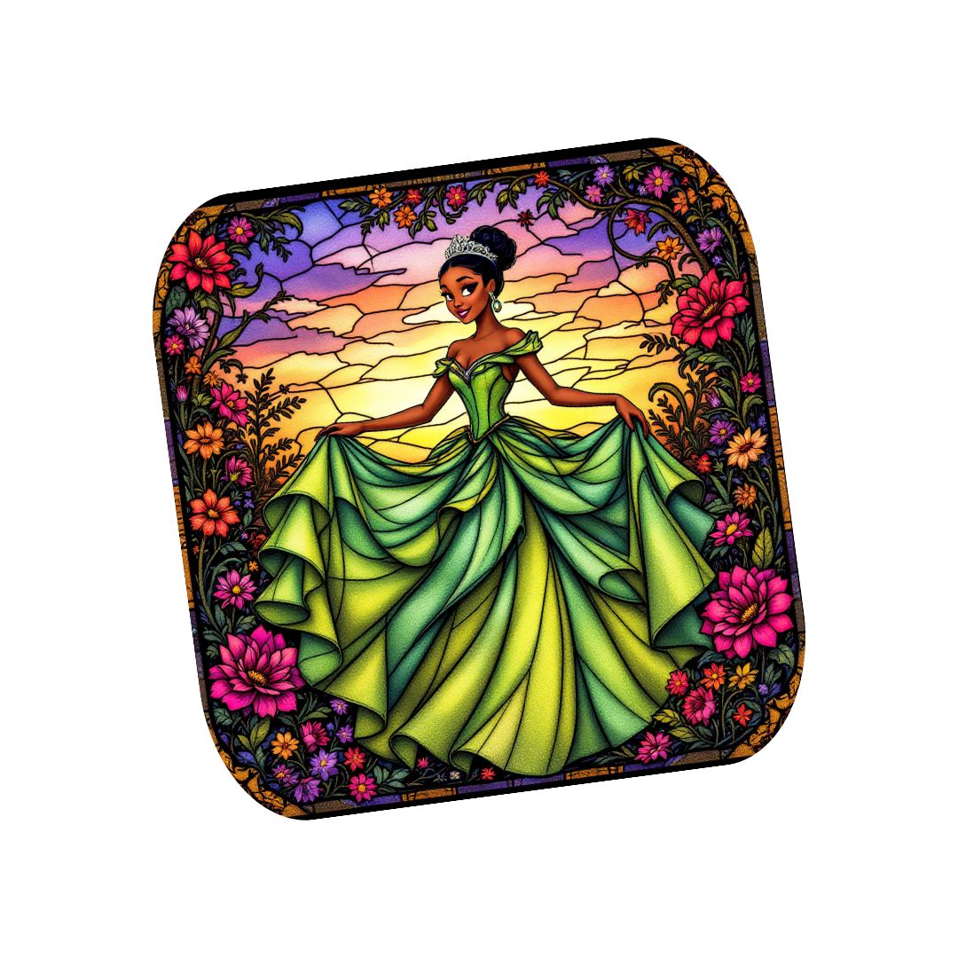 Tiana - Dessous de verre | Vitrail Dessous de verres Disney Shop | Anylem Beauty 