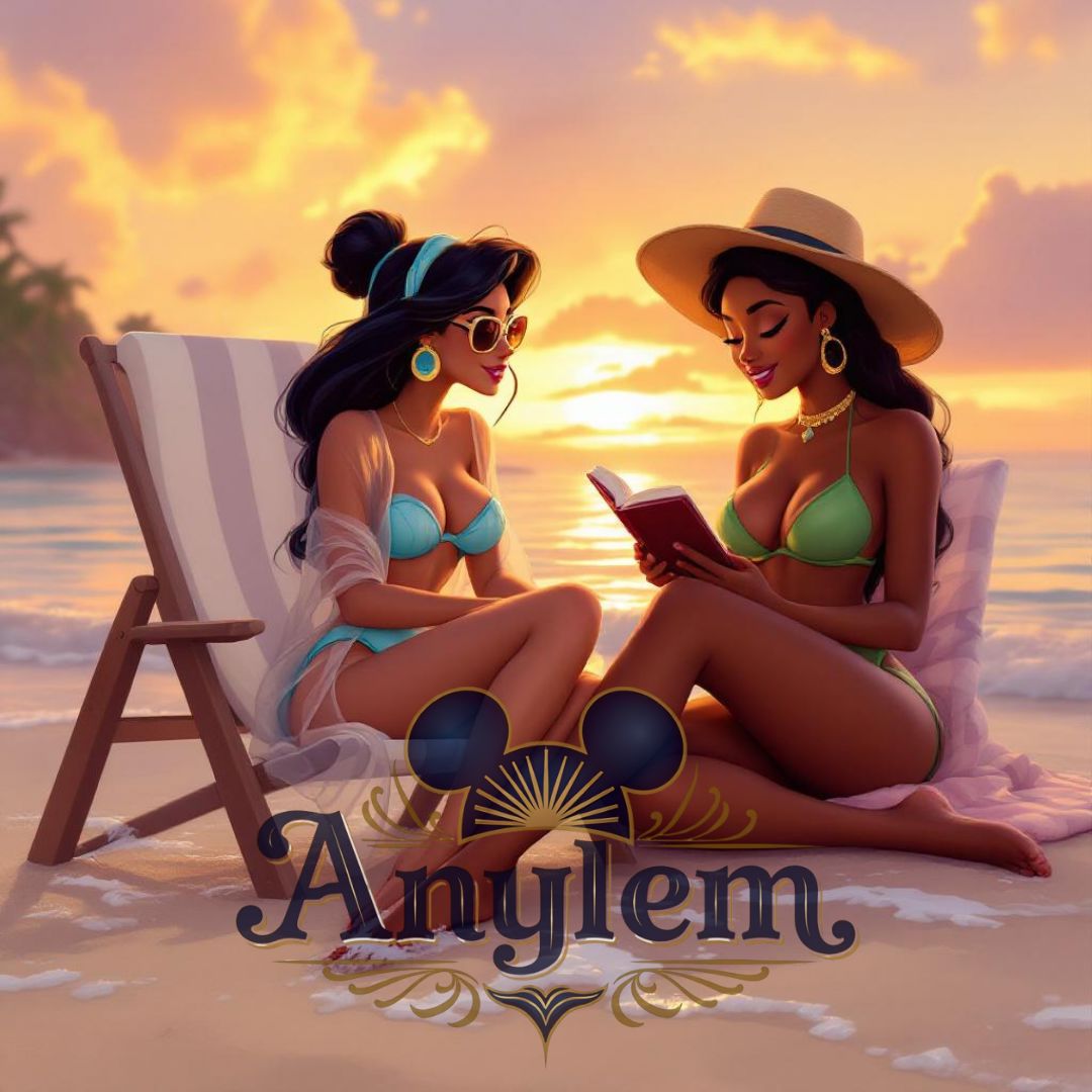 Tiana & Jasmine - Personnalisation | Couché de soleil Personnalisation Disney Shop | Anylem Beauty 