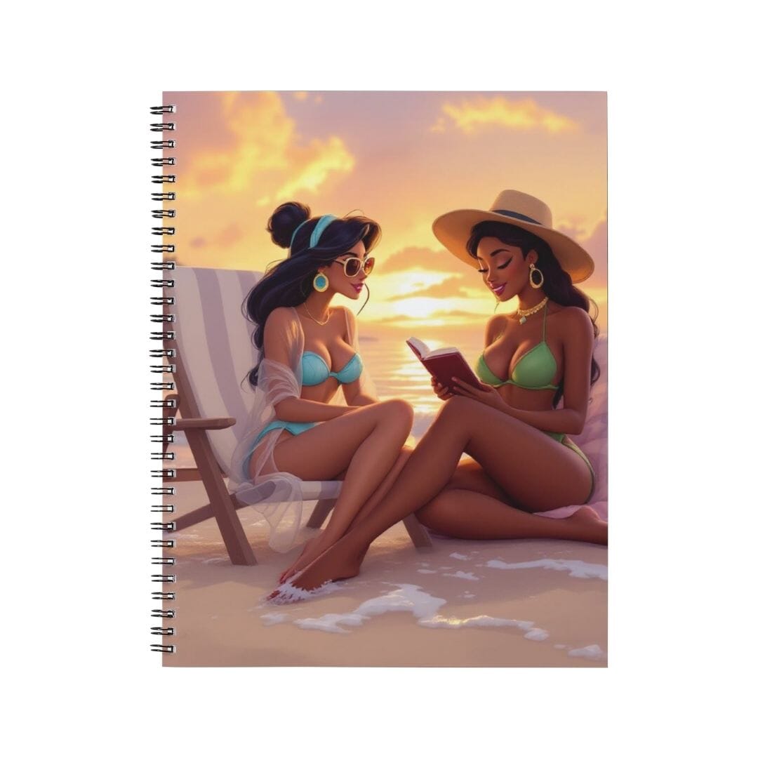 Tiana & Jasmine - Personnalisation | Couché de soleil Personnalisation Disney Shop | Anylem Beauty Carnet de notes A5 