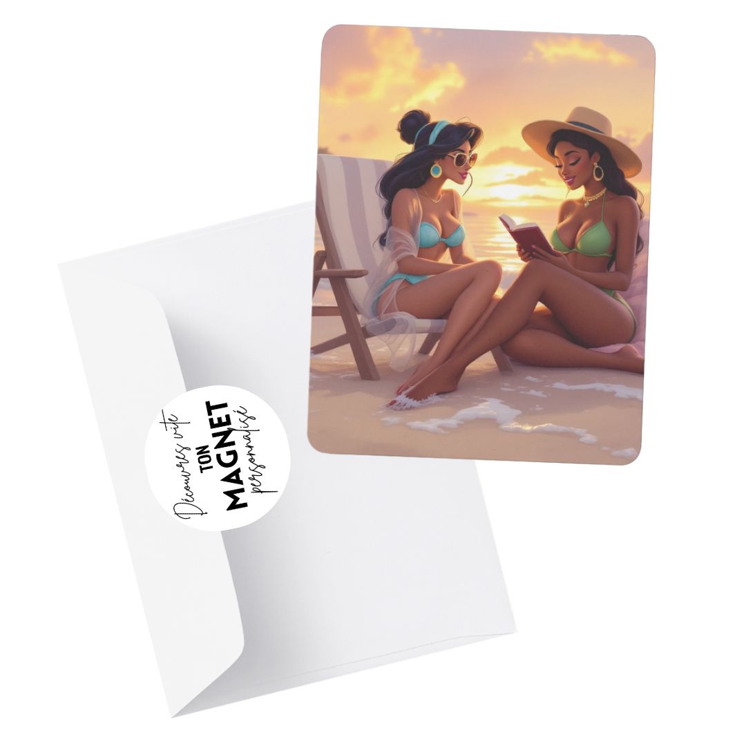 Tiana & Jasmine - Personnalisation | Couché de soleil Personnalisation Disney Shop | Anylem Beauty Magnet 