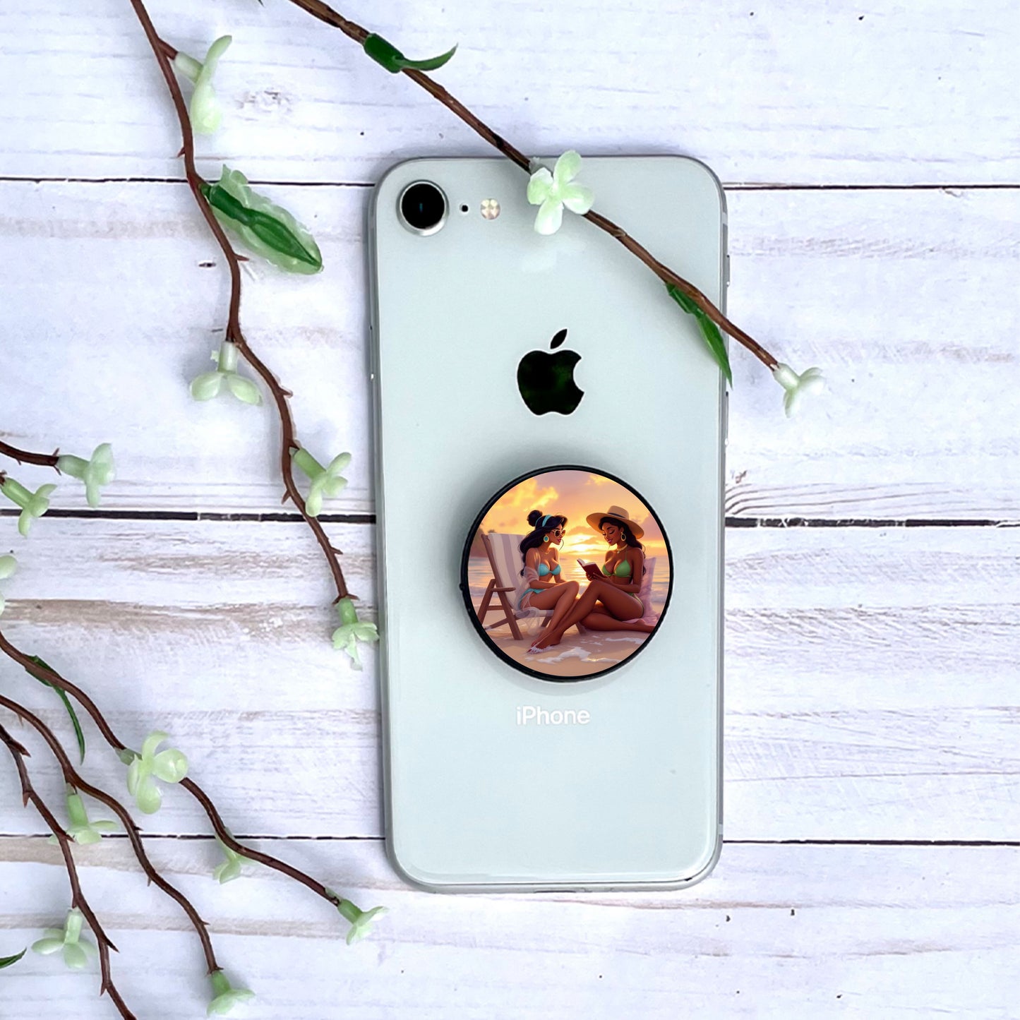 Tiana & Jasmine - Personnalisation | Couché de soleil Personnalisation Disney Shop | Anylem Beauty Phone grip 