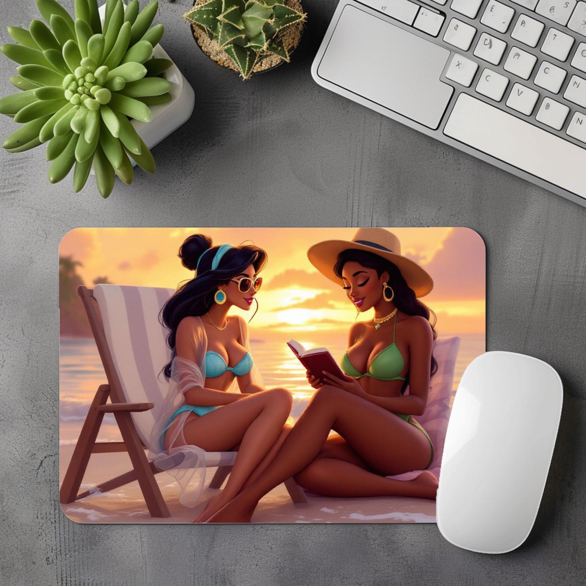 Tiana & Jasmine - Personnalisation | Couché de soleil Personnalisation Disney Shop | Anylem Beauty Tapis 