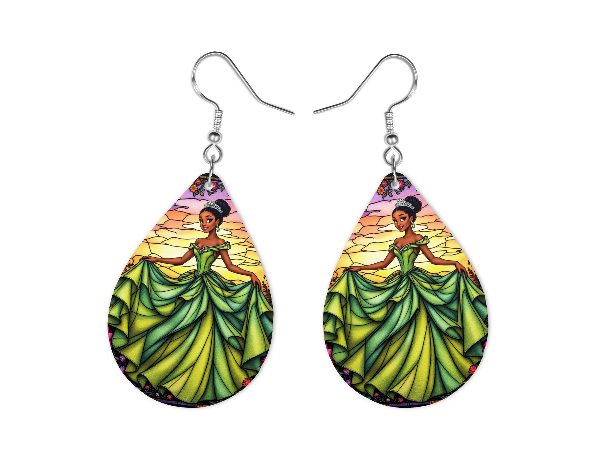 Tiana - Personnalisation | Vitraux Personnalisation Disney Shop | Anylem Beauty Boucle d’oreilles 