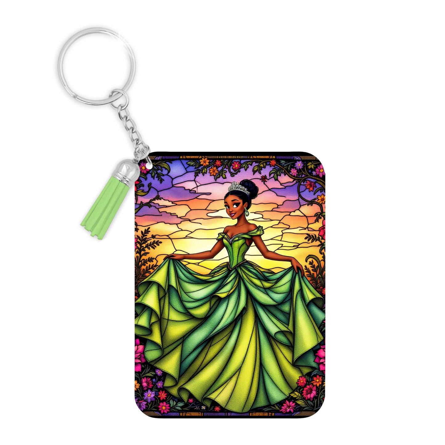 Tiana - Porte Clé avec prénom | Vitrail Porte-clés Disney Shop | Anylem Beauty 