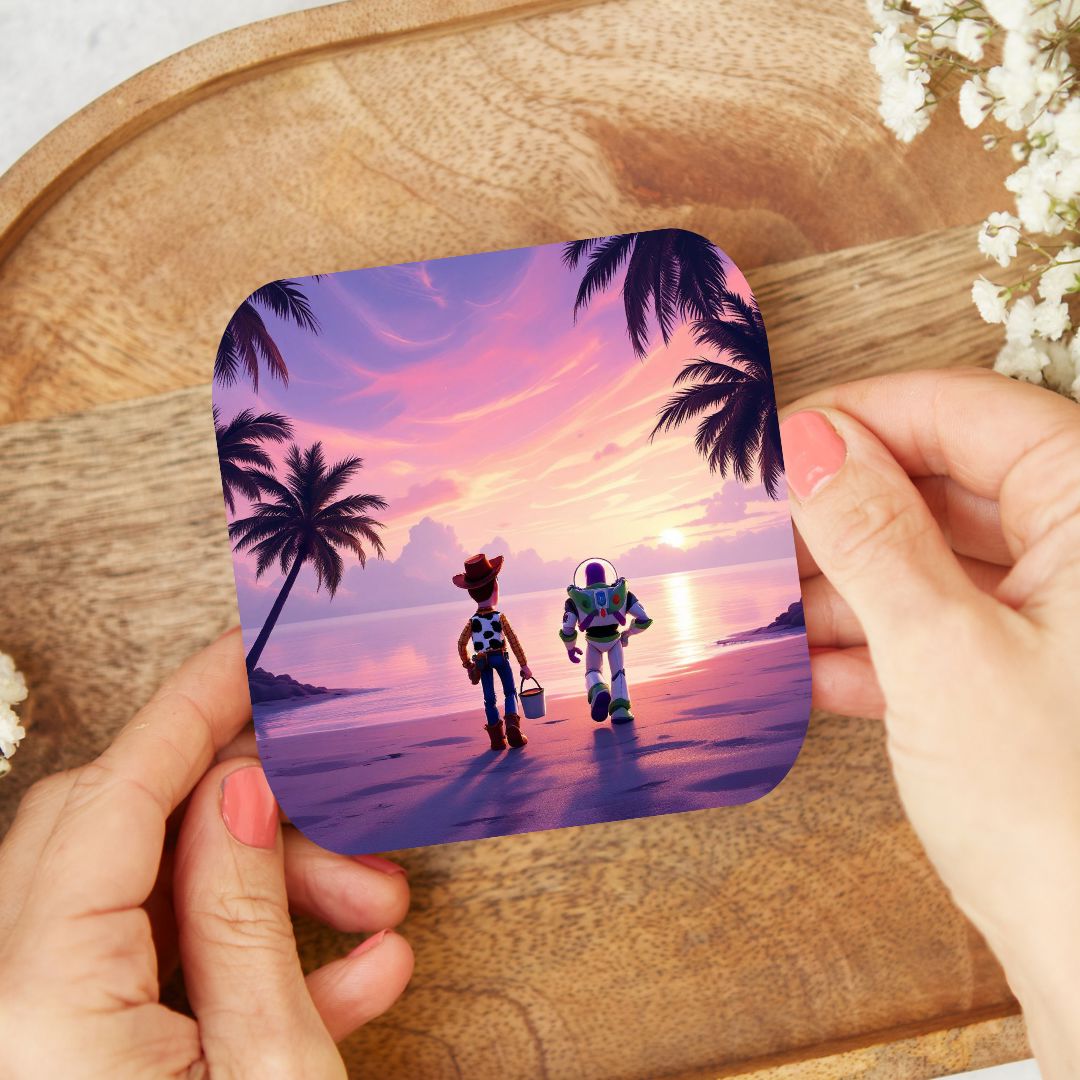 Toy Story - Personnalisation | Couché de soleil Personnalisation Disney Shop | Anylem Beauty Dessous de verres 