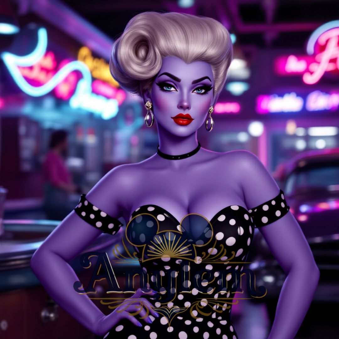 Ursula - Personnalisation | Rockabilly Personnalisation Disney Shop | Anylem Beauty 