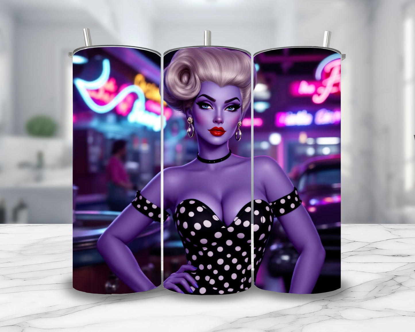 Ursula - Thermos en acier inoxydable 600ml | Rockabilly Thermos inoxydable Disney Shop | Anylem Beauty 