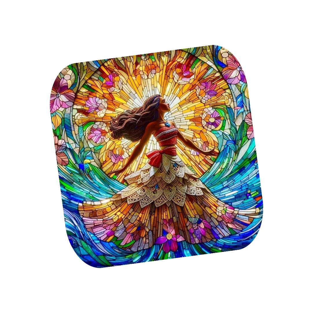 Vaiana - Dessous de verre | Vitrail Dessous de verres Disney Shop | Anylem Beauty 