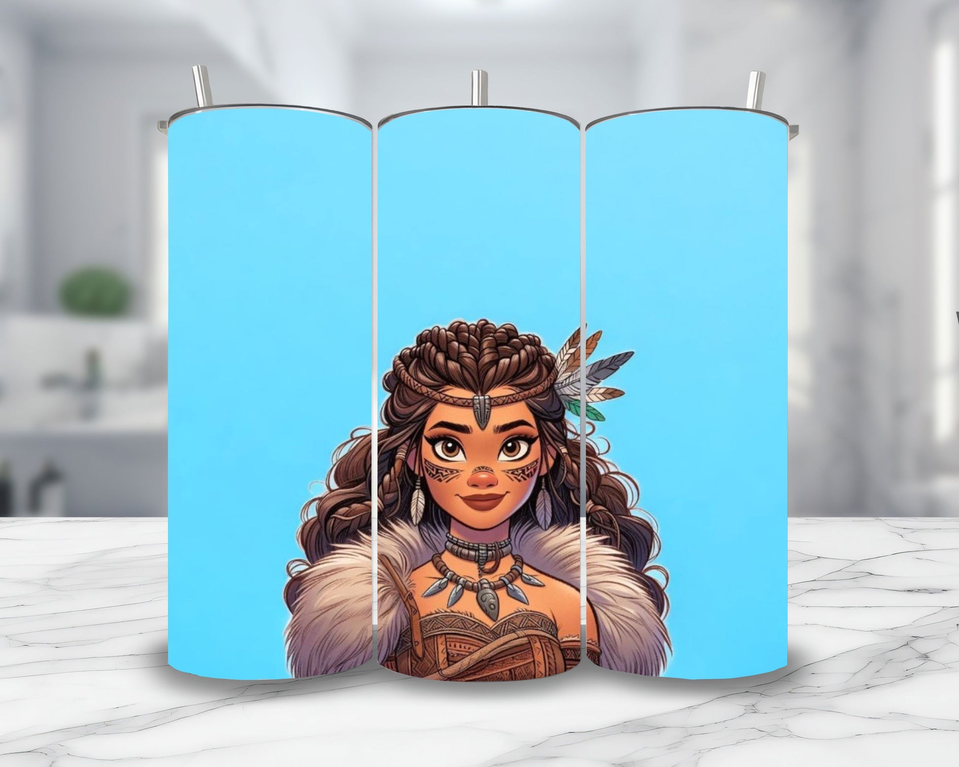 Vaiana - Thermos en acier inoxydable 600ml | Viking Thermos inoxydable Disney Shop | Anylem Beauty 