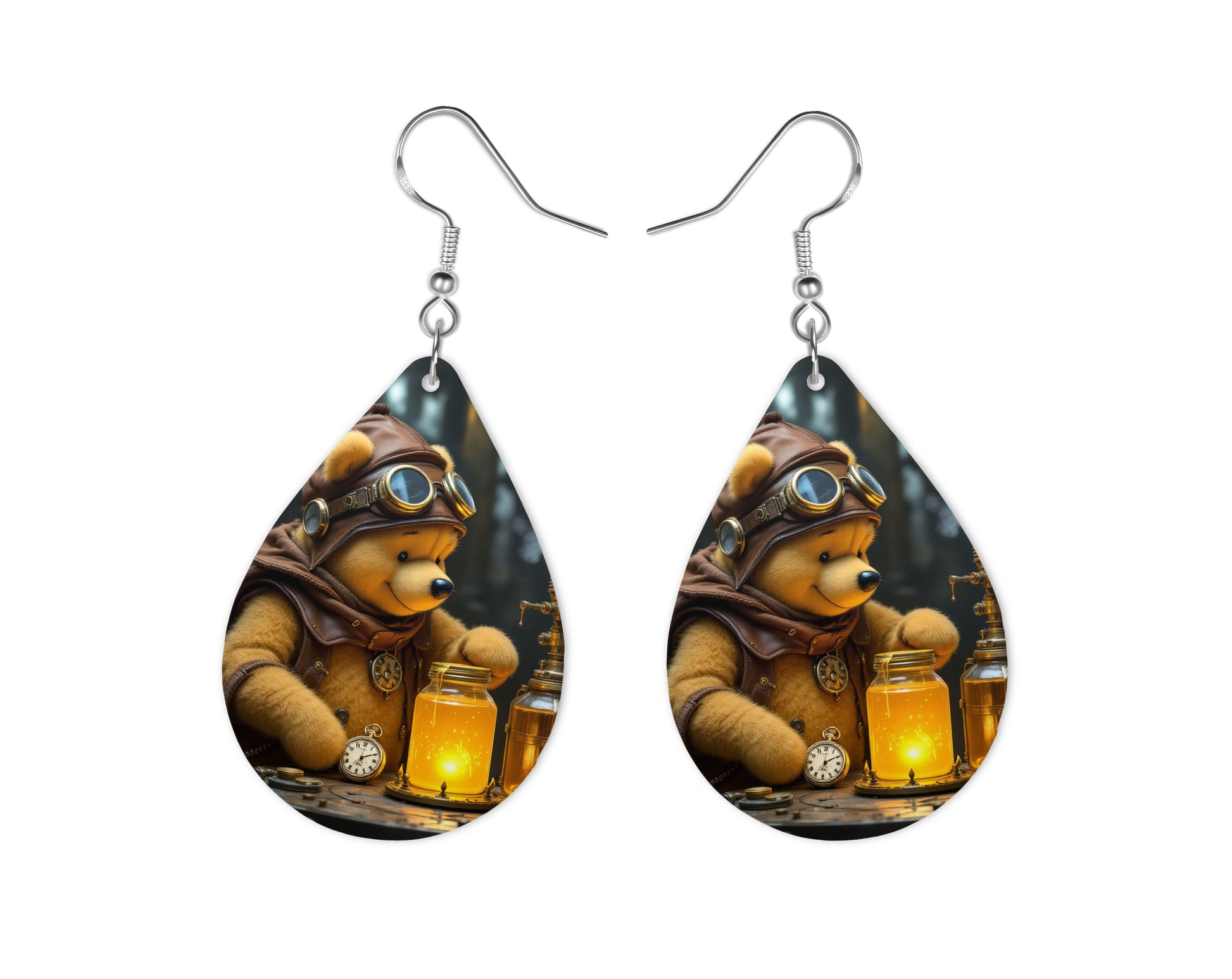 Winnie - Personnalisation | Steampunk Personnalisation Disney Shop | Anylem Beauty Boucle d’oreilles 