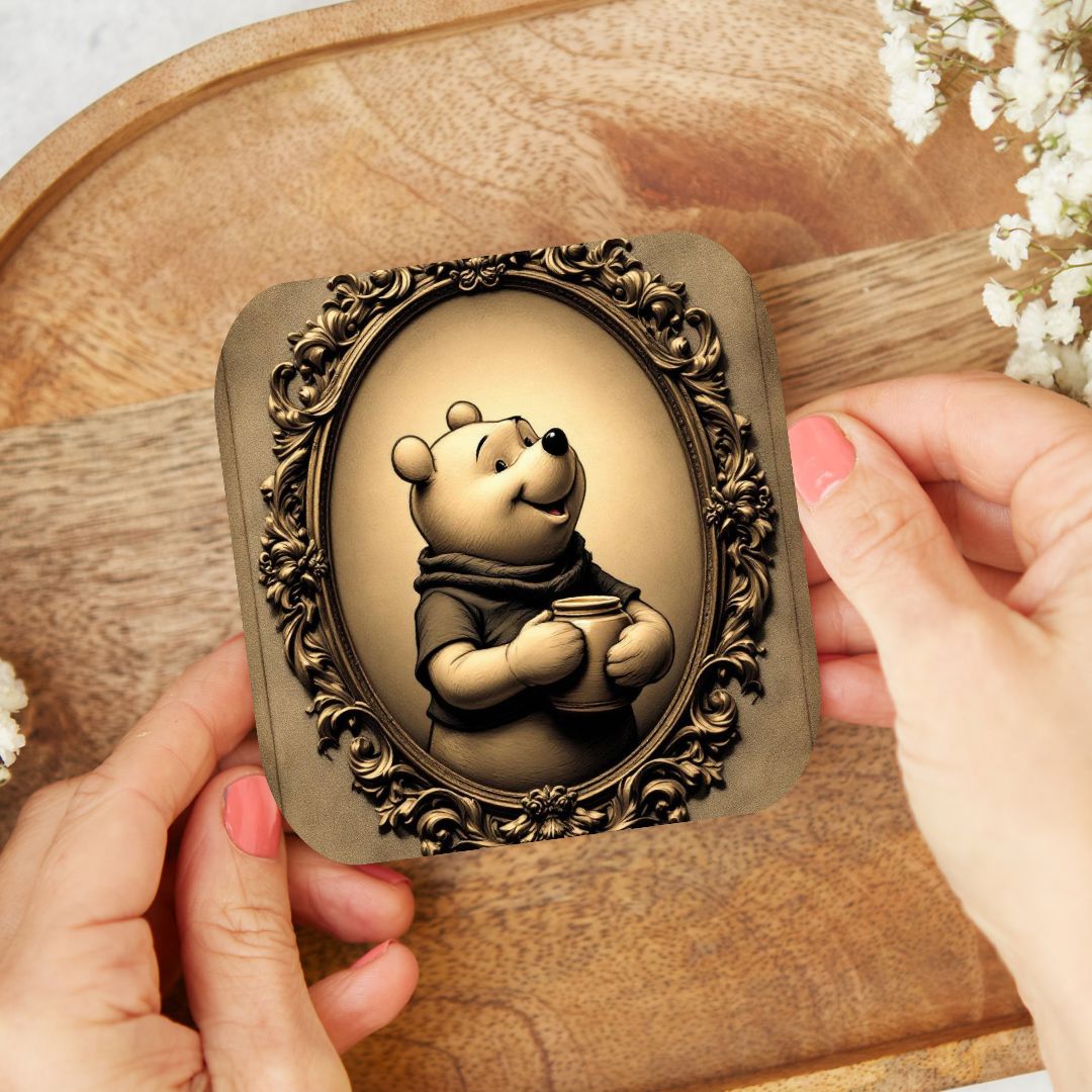 Winnie - Personnalisation | Vintage Personnalisation Disney Shop | Anylem Beauty Dessous de verres 