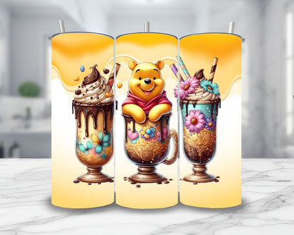 Winnie - Thermos en acier inoxydable 600ml | Triple Milkshake Thermos inoxydable Disney Shop | Anylem Beauty 