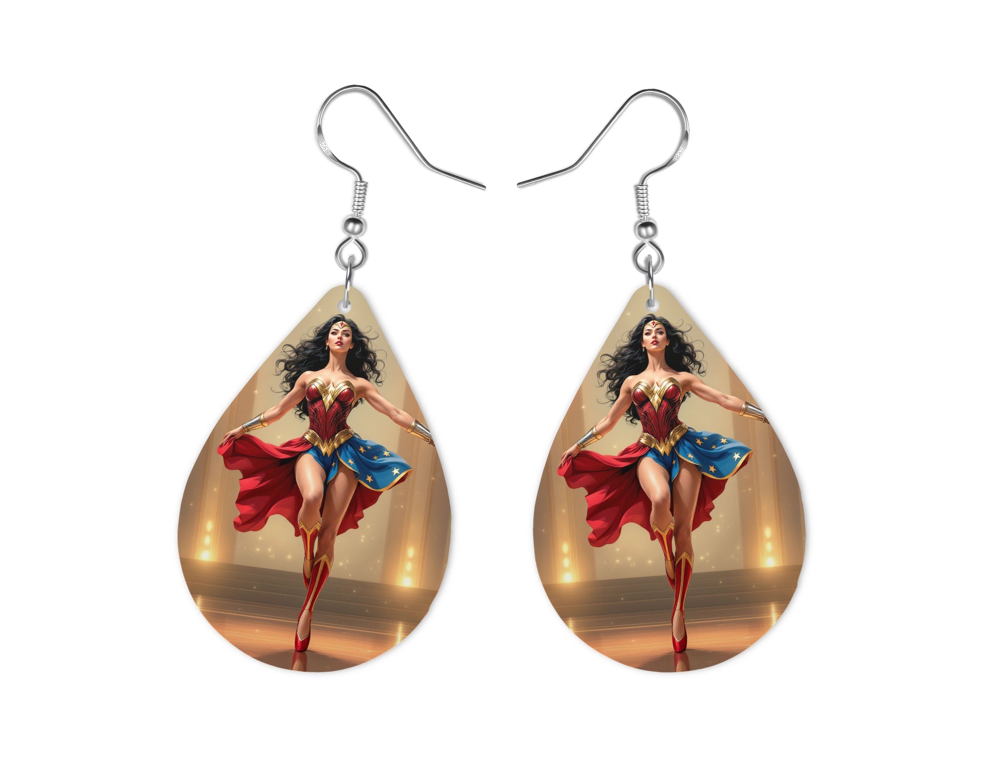 Wonder Woman - Personnalisation | Danseuse Personnalisation Disney Shop | Anylem Beauty Boucle d’oreilles 