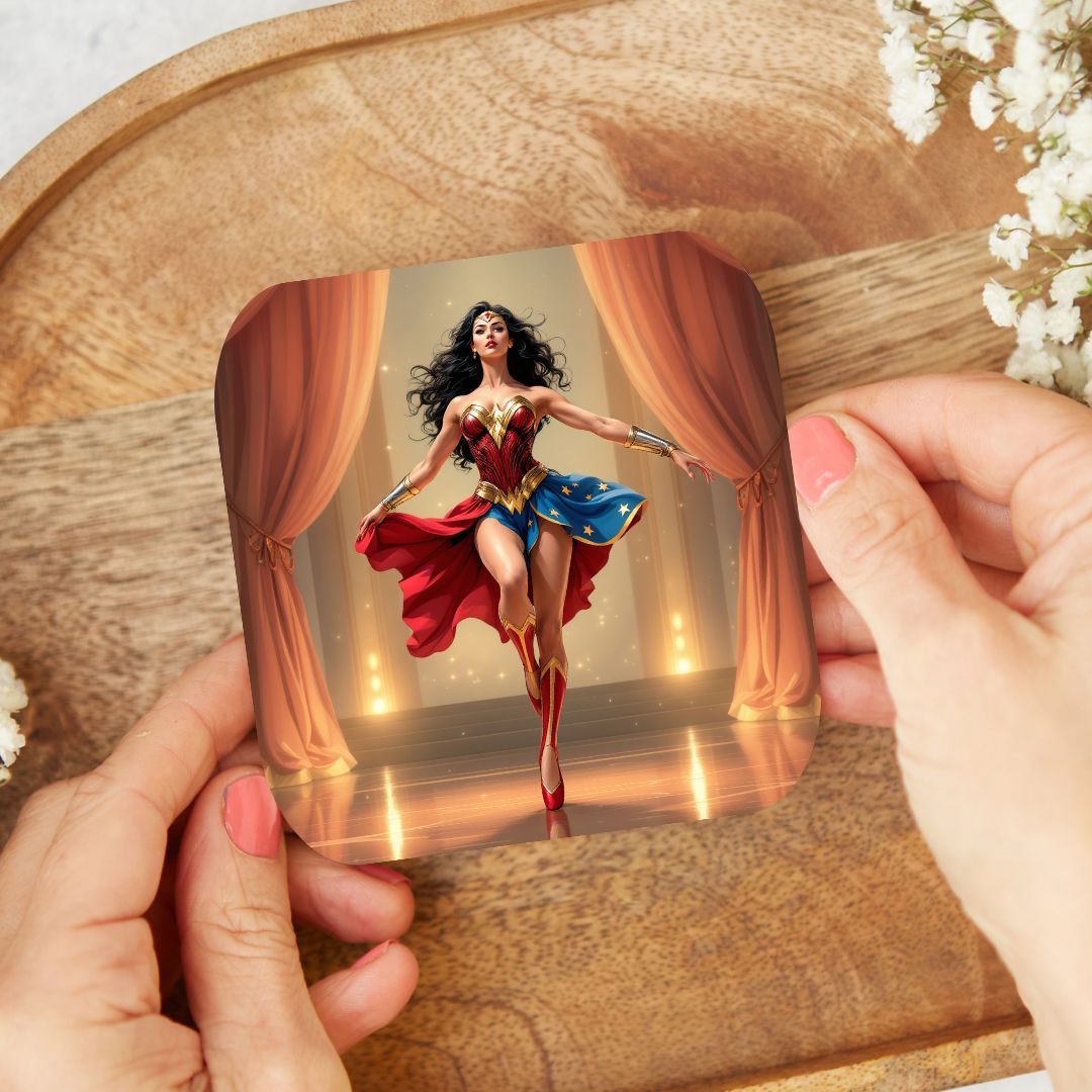 Wonder Woman - Personnalisation | Danseuse Personnalisation Disney Shop | Anylem Beauty Dessous de verres 